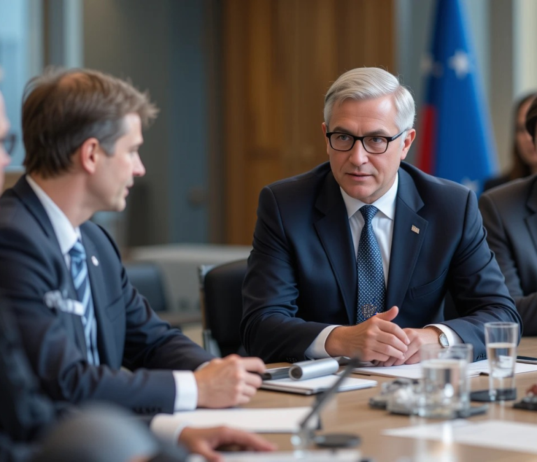 International Business meeting scene