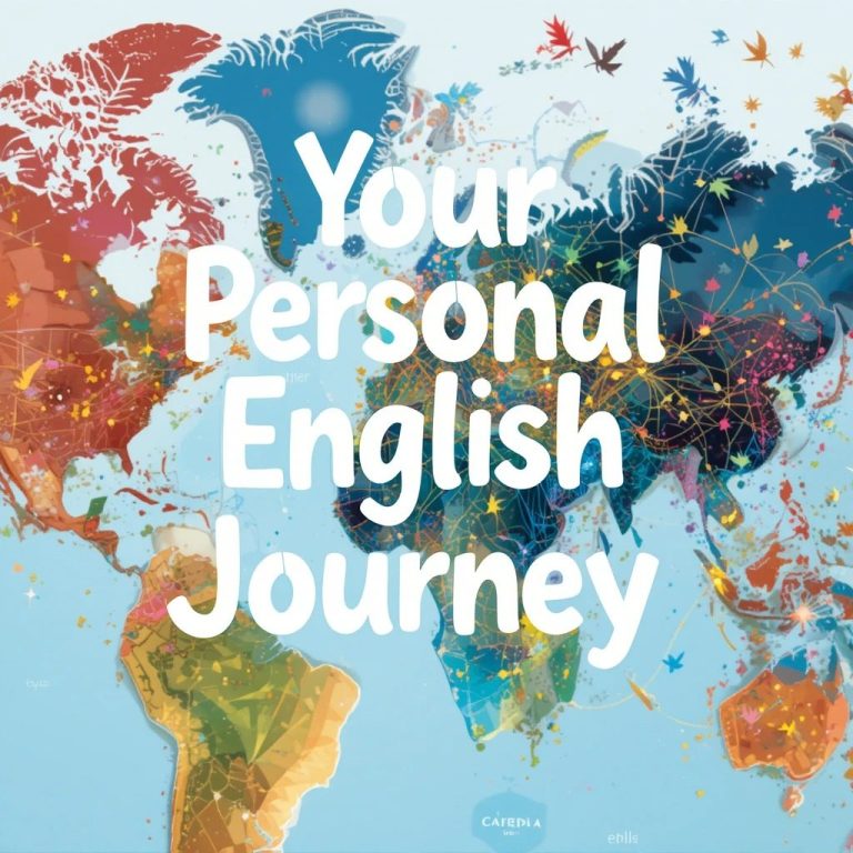 'You can do it!' is written on a white book - on a British flag background, illustrating that everyone can learn English successfully