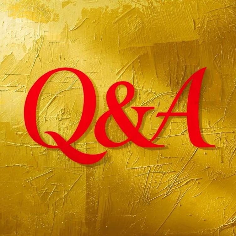 Q&A is witten on a textured golden background